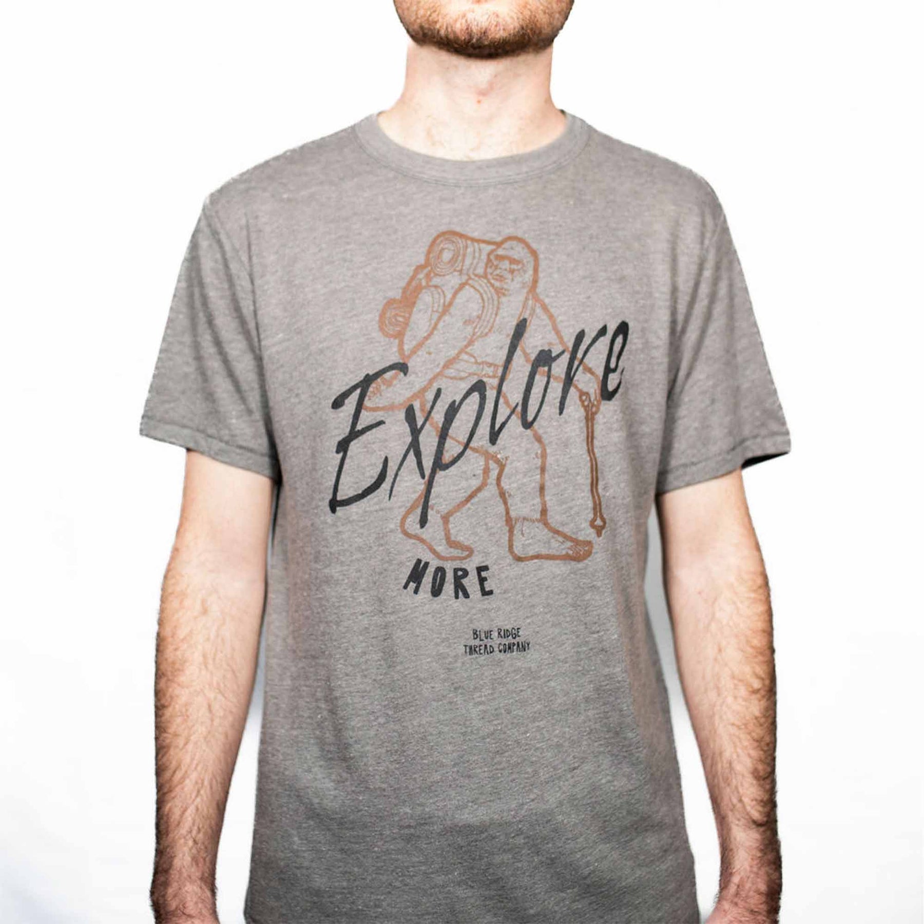 Bigfoot Explore More T-shirt - super soft eco-friendly shirt  hiking, outdoors, sasquatch