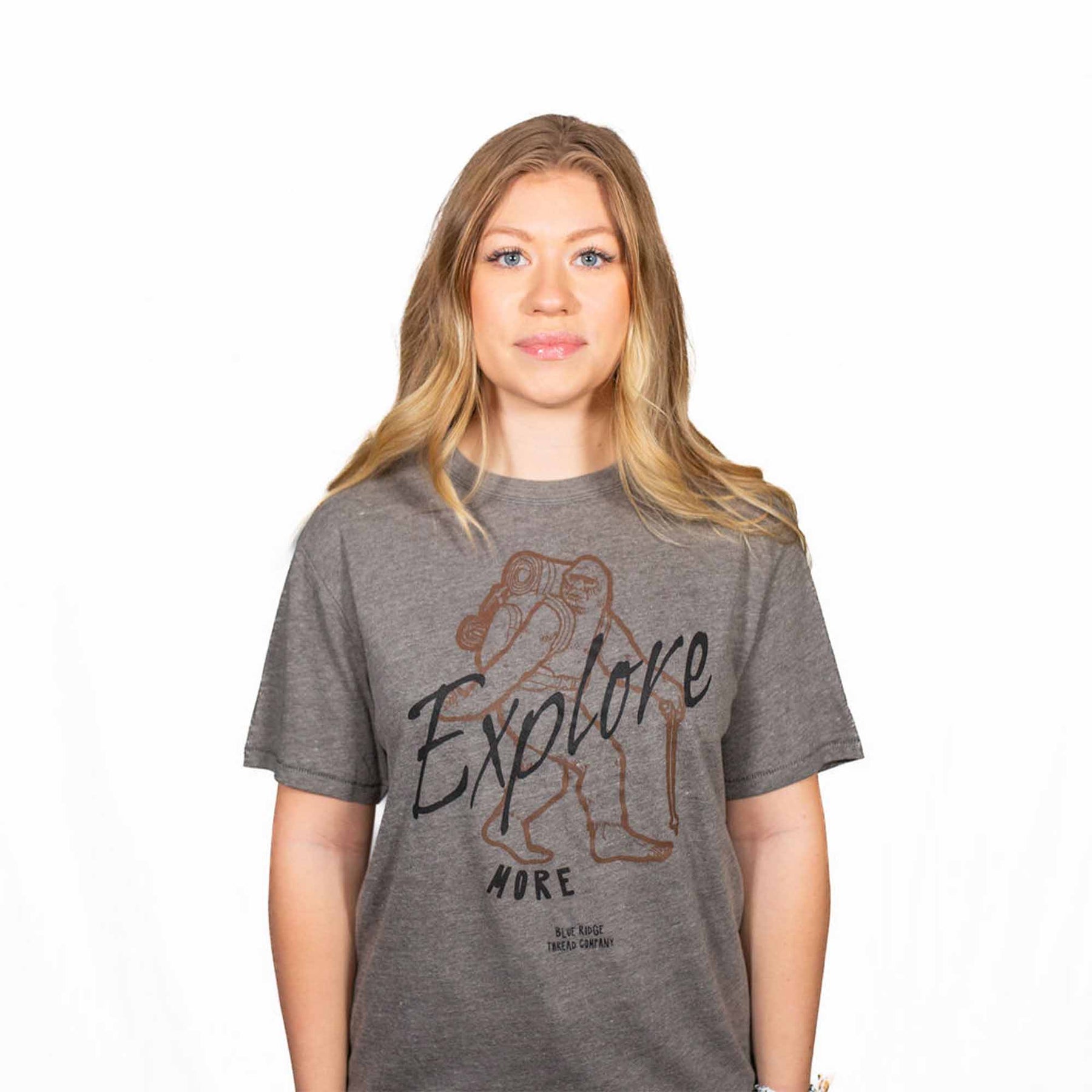 Bigfoot Explore More T-shirt - super soft eco-friendly shirt  hiking, outdoors, sasquatch