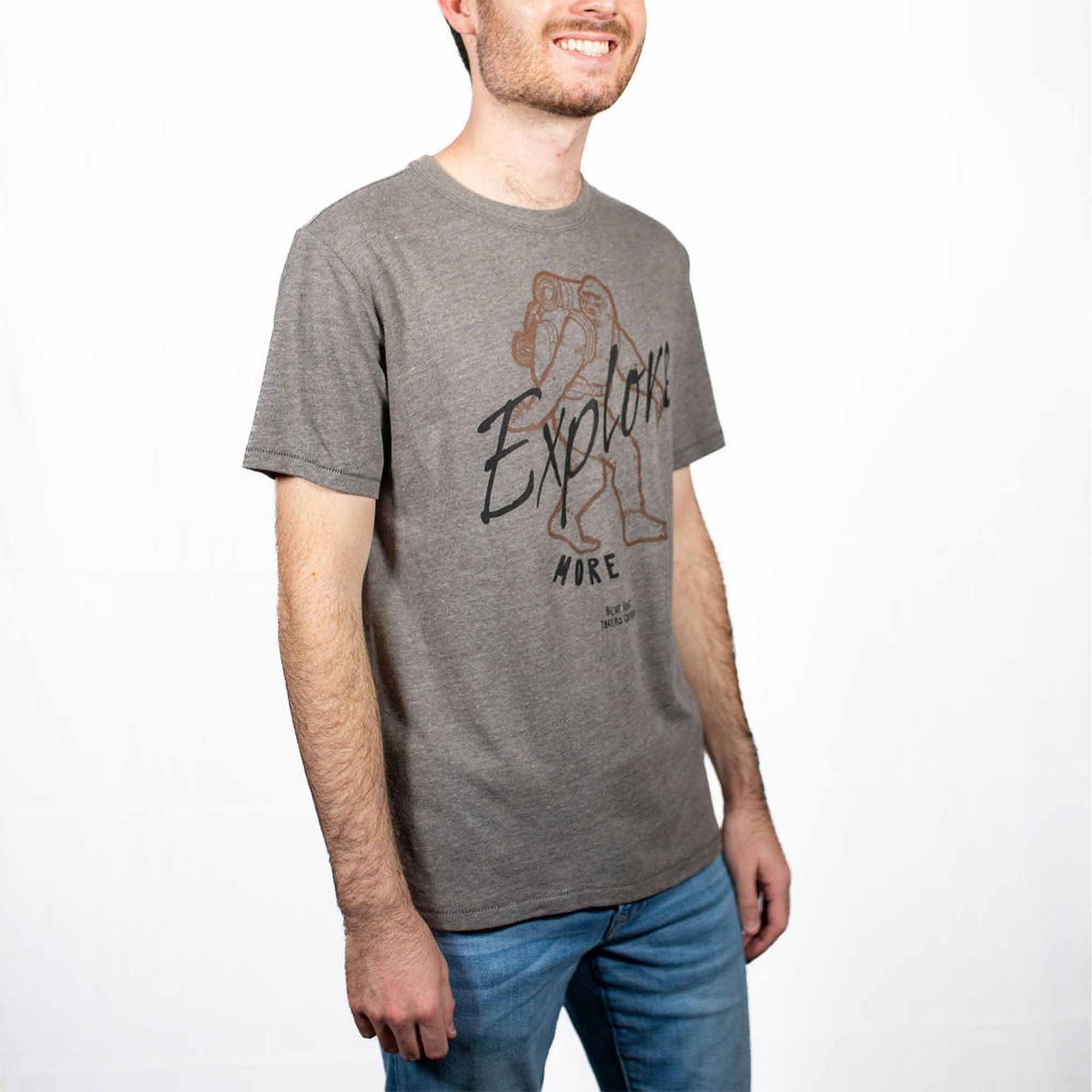 Bigfoot Explore More T-shirt - super soft eco-friendly shirt  hiking, outdoors, sasquatch