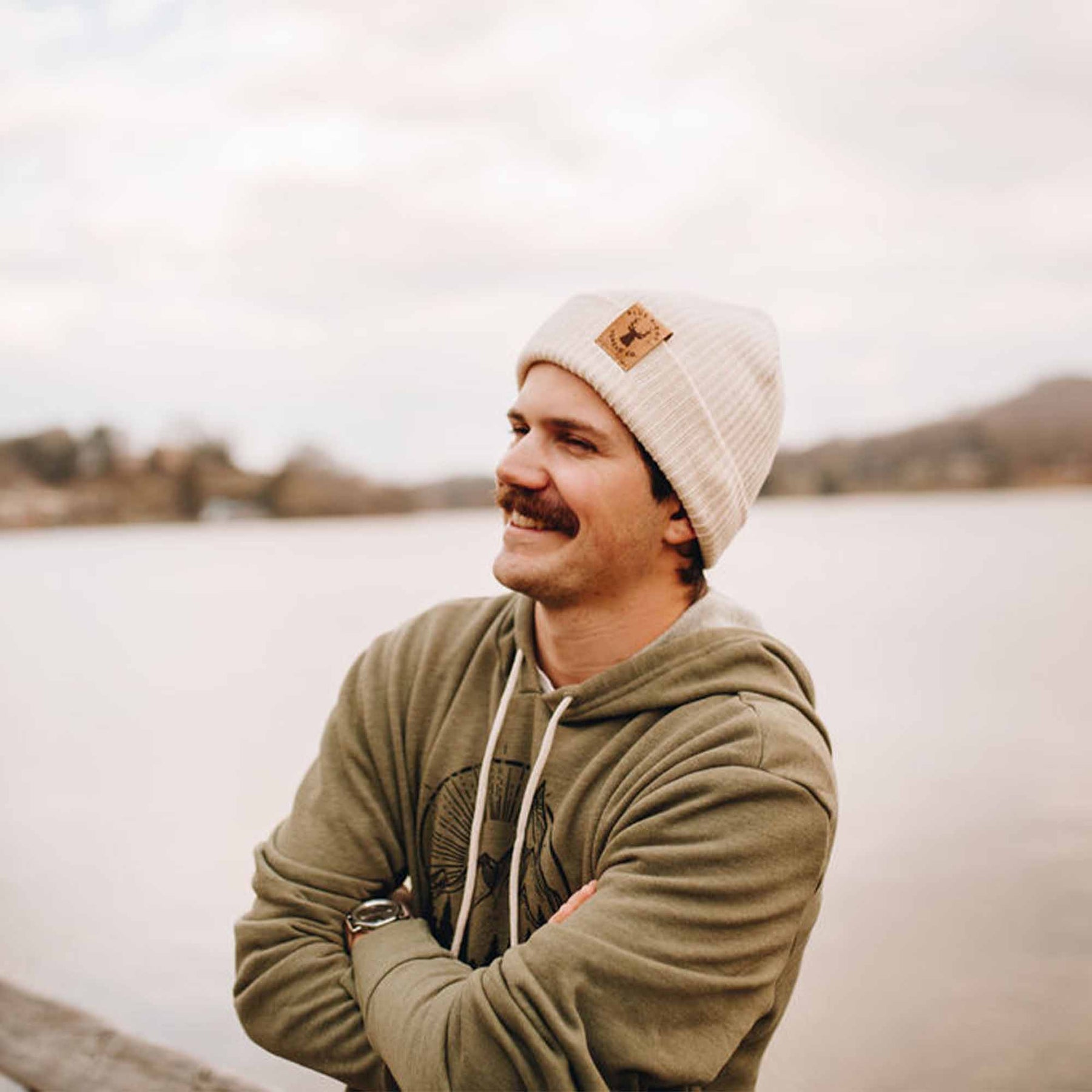 Organic Cotton Beanie Elk Natural