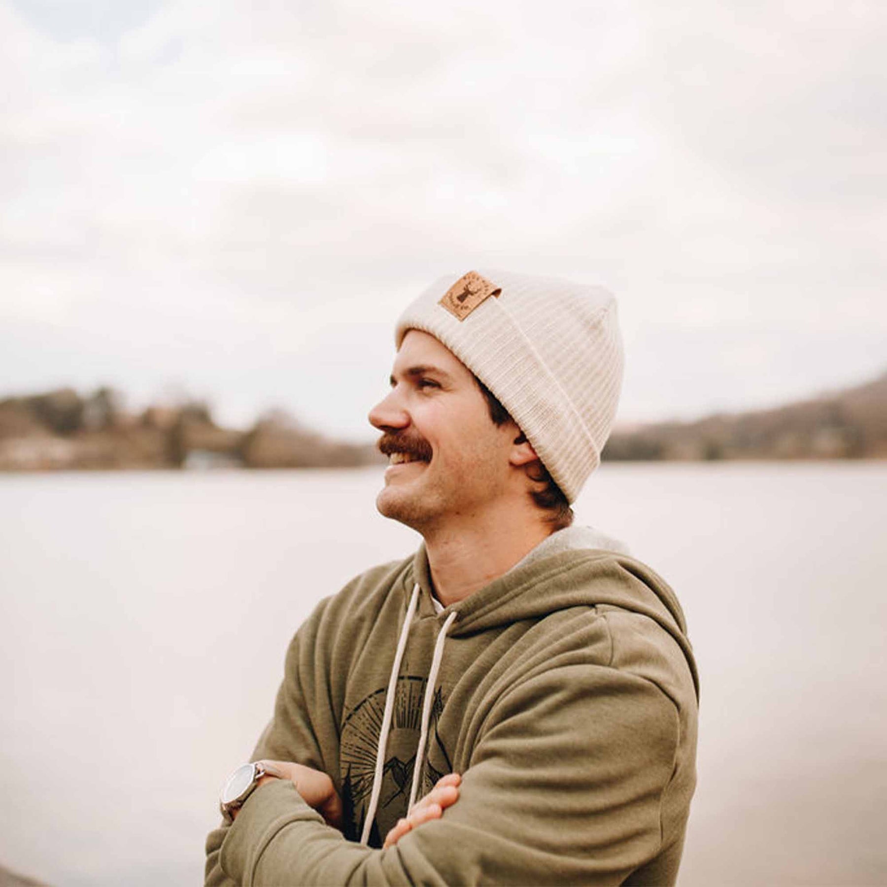 Organic Cotton Beanie Elk Natural