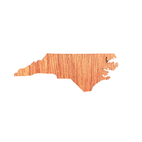 North Carolina Real Wood Sticker