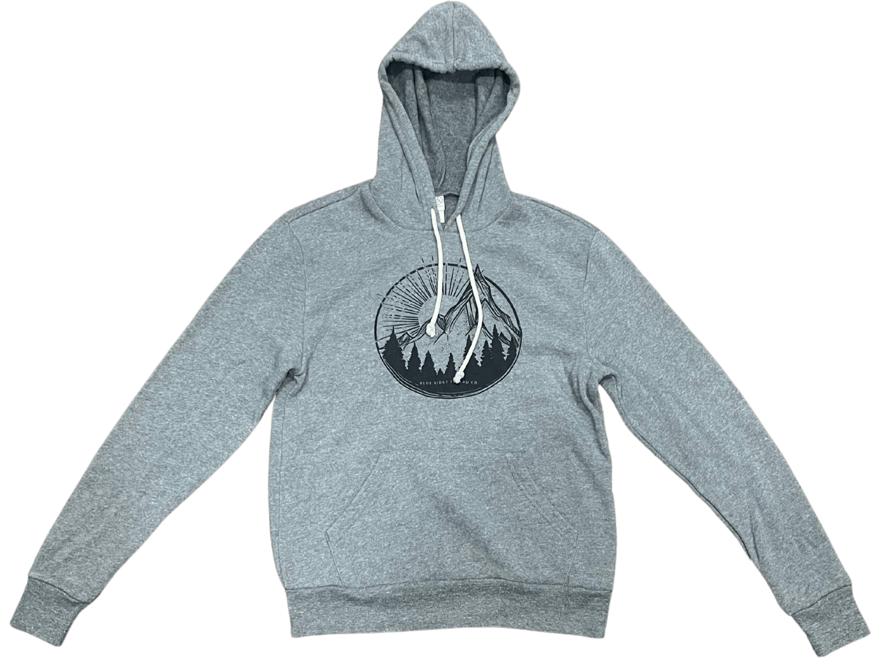 eco friendly super soft mountain view hoodie in heather grey