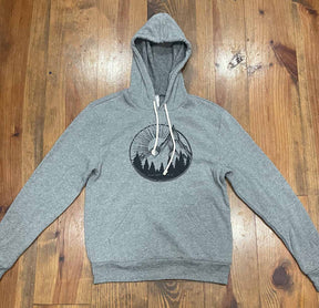 eco friendly super soft mountain view hoodie in heather grey